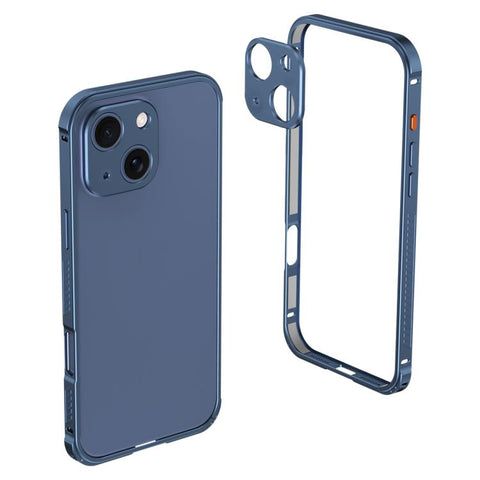 Armor Dual-side Anti-slip Metal Frame Case with Lens Cover, For iPhone 14 Pro Max, For iPhone 13 Pro Max, For iPhone 13 Pro, For iPhone 13