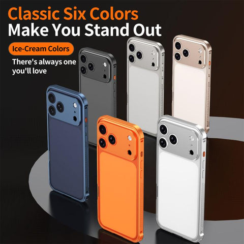 Armor Dual-side Anti-slip Metal Frame Case with Lens Cover, For iPhone 14 Pro Max, For iPhone 13 Pro Max, For iPhone 13 Pro, For iPhone 13