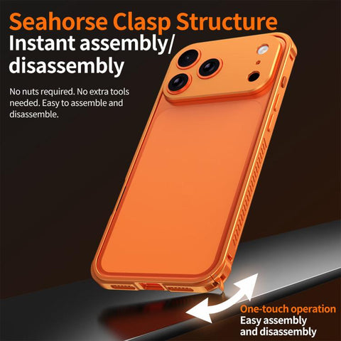 Armor Dual-side Anti-slip Metal Frame Case with Lens Cover, For iPhone 14 Pro Max, For iPhone 13 Pro Max, For iPhone 13 Pro, For iPhone 13