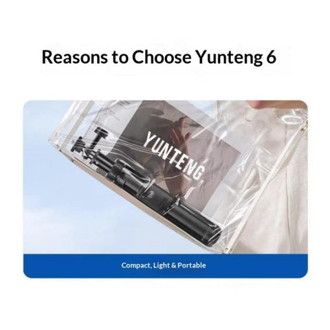 YUNTENG VCT-363 For Smartphone / DJI Pocket 3 Extension Pole Selfie Stick Tripod Stand, VCT-363