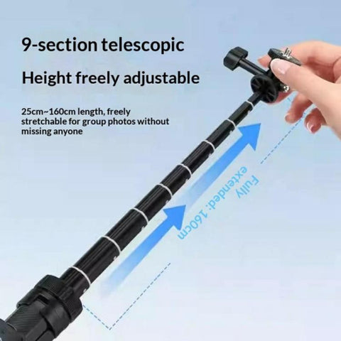 YUNTENG VCT-363 For Smartphone / DJI Pocket 3 Extension Pole Selfie Stick Tripod Stand, VCT-363