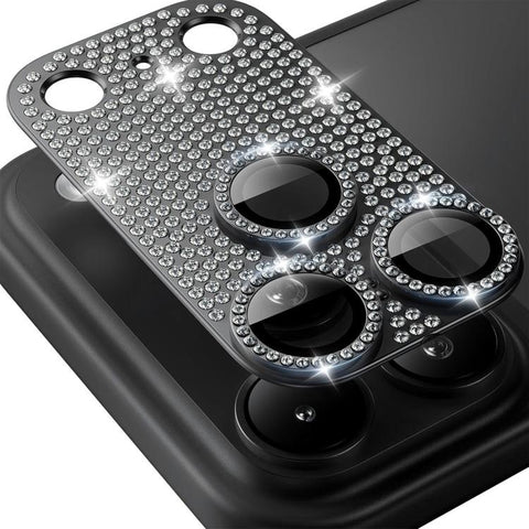 ENKAY Hat-Prince Blink Diamond Camera Lens Aluminium Alloy Tempered Glass Film, For iPhone 17 Pro Max, For iPhone 17 Pro, For iPhone 17