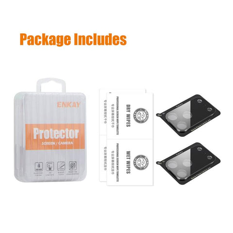 2pcs ENKAY Hat-Prince Black 9H Rear Camera Lens Tempered Glass Film, For iPhone Duo, For iPhone 18 Pro, For iPhone 18 Pro Max, For iPhone 17 Pro Max, For iPhone 17 Pro, For iPhone 17, For iPhone Air