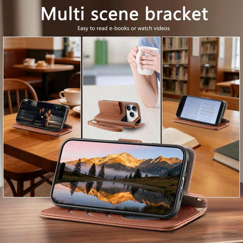 Fantasy Love Heart Zipper Wallet Vegan Leather Phone Case with Strap, For iPhone 18 Pro / 17 Pro, For iPhone 18 Pro Max / 17 Pro Max, For iPhone 17, For iPhone Air, For iPhone 16 Pro Max, For iPhone 16 Pro, For iPhone 16 Plus, For iPhone 16            ...