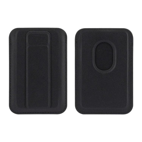 Ultra-Slim Magnetic Vegan Leather Card Bag with Stand