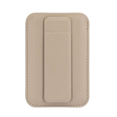 Ultra-Slim Magnetic Vegan Leather Card Bag with Stand