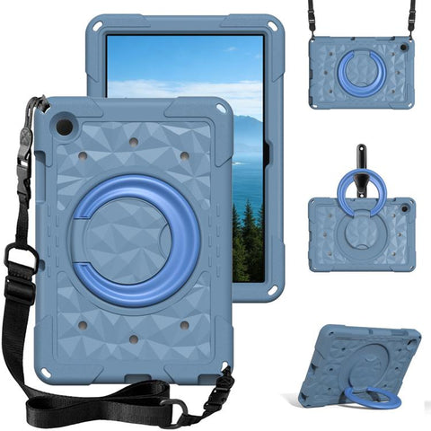 Magic Ring Rotation Holder Shockproof Tablet Case with Shoulder Straps, For Samsung Galaxy Tab A11+ / A9+, For Samsung Galaxy Tab A11 / A9
