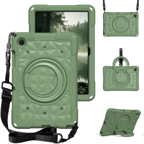 Magic Ring Rotation Holder Shockproof Tablet Case with Shoulder Straps, For Samsung Galaxy Tab A11+ / A9+, For Samsung Galaxy Tab A11 / A9