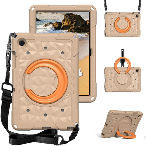 Magic Ring Rotation Holder Shockproof Tablet Case with Shoulder Straps, For Samsung Galaxy Tab A11+ / A9+, For Samsung Galaxy Tab A11 / A9