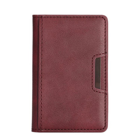 Two-Fold Magnetic Vegan Leather Card Bag