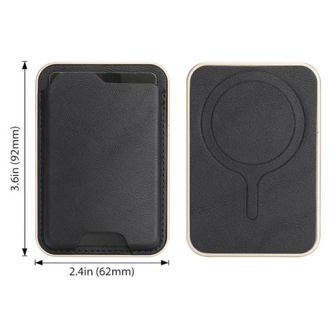 Ultra-Thin Gold-Edged Magnetic Vegan Leather Card Bag