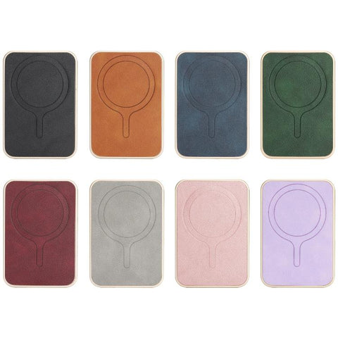 Ultra-Thin Gold-Edged Magnetic Vegan Leather Card Bag