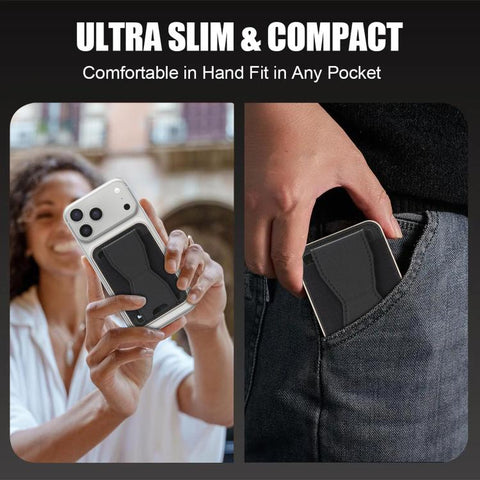 Magnetic Waistband Vegan Leather Card Bag