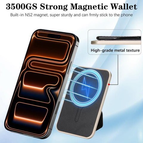 Magnetic Waistband Vegan Leather Card Bag
