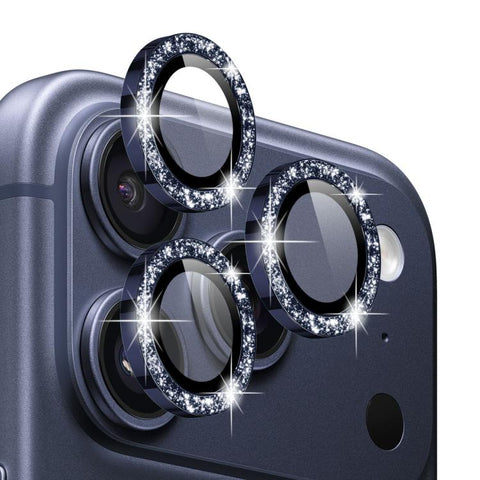 NORTHJO 1 Set Camera Lens Protector Glitter Metal Ring Film, For iPhone 17 Pro / 17 Pro Max
