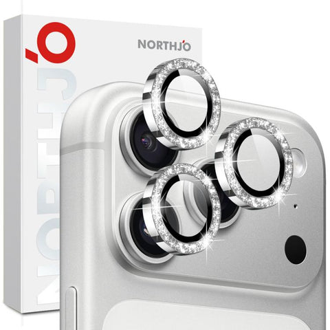 NORTHJO 1 Set Camera Lens Protector Glitter Metal Ring Film, For iPhone 17 Pro / 17 Pro Max