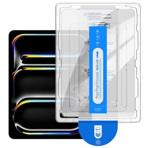 Easy Install Box Dust-Free Curved Edge HD Tempered Glass Film, For iPad Air 13 2026 / 2025 / 2024, For iPad Air 11 2026 / 2025 / 2024, For iPad Pro 13 2025 / 2024, For iPad Pro 11 2025 / 2024, For iPad 2025 / 2022, For iPad mini 2024 / mini 6          ...