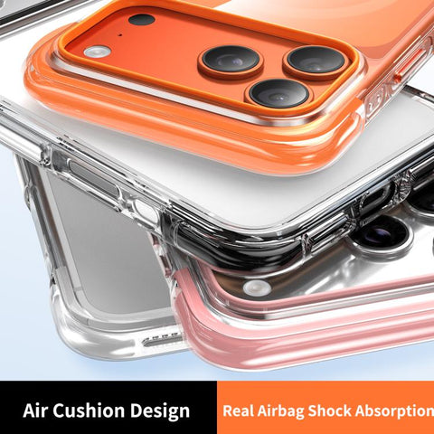 Vacuum-Sealed Transparent Airbag Magnetic Acrylic Phone Case, For iPhone 18 Pro / 17 Pro, For iPhone 18 Pro Max / 17 Pro Max, For iPhone 17
