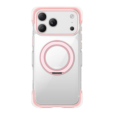 Vacuum-Sealed Transparent Airbag Magnetic Rotation Holder Acrylic Phone Case, For iPhone 18 Pro / 17 Pro, For iPhone 18 Pro Max / 17 Pro Max, For iPhone 17