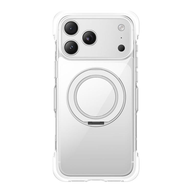 Vacuum-Sealed Transparent Airbag Magnetic Rotation Holder Acrylic Phone Case, For iPhone 18 Pro / 17 Pro, For iPhone 18 Pro Max / 17 Pro Max, For iPhone 17