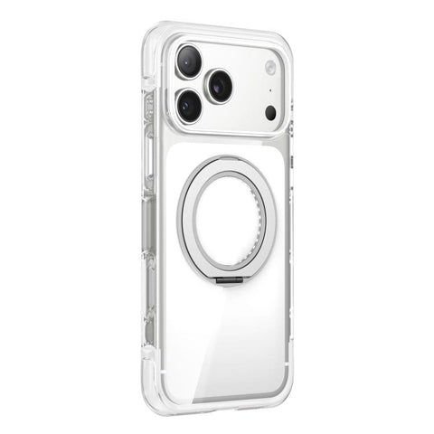 Vacuum-Sealed Transparent Airbag Magnetic Rotation Holder Acrylic Phone Case, For iPhone 18 Pro / 17 Pro, For iPhone 18 Pro Max / 17 Pro Max, For iPhone 17