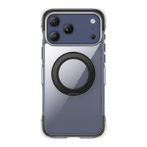Vacuum-Sealed Transparent Airbag Magnetic Rotation Holder Acrylic Phone Case, For iPhone 18 Pro / 17 Pro, For iPhone 18 Pro Max / 17 Pro Max, For iPhone 17