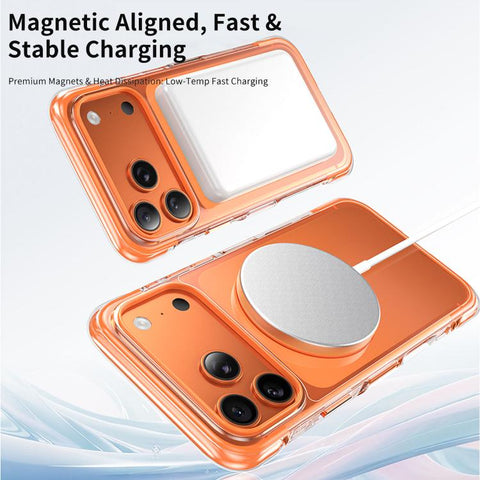 Vacuum-Sealed Transparent Airbag Magnetic Rotation Holder Acrylic Phone Case, For iPhone 18 Pro / 17 Pro, For iPhone 18 Pro Max / 17 Pro Max, For iPhone 17