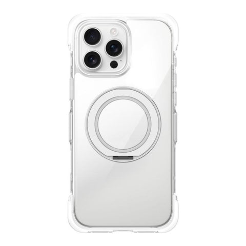 Vacuum-Sealed Transparent Airbag Magnetic Rotation Holder Acrylic Phone Case, For iPhone 16 Pro Max, For iPhone 16 Pro, For iPhone 16, For iPhone 15 Pro Max, For iPhone 15 Pro, For iPhone 15