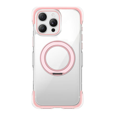 Vacuum-Sealed Transparent Airbag Magnetic Rotation Holder Acrylic Phone Case, For iPhone 16 Pro Max, For iPhone 16 Pro, For iPhone 16, For iPhone 15 Pro Max, For iPhone 15 Pro, For iPhone 15