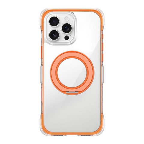 Vacuum-Sealed Transparent Airbag Magnetic Rotation Holder Acrylic Phone Case, For iPhone 16 Pro Max, For iPhone 16 Pro, For iPhone 16, For iPhone 15 Pro Max, For iPhone 15 Pro, For iPhone 15
