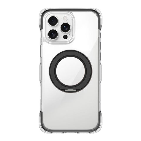 Vacuum-Sealed Transparent Airbag Magnetic Rotation Holder Acrylic Phone Case, For iPhone 16 Pro Max, For iPhone 16 Pro, For iPhone 16, For iPhone 15 Pro Max, For iPhone 15 Pro, For iPhone 15