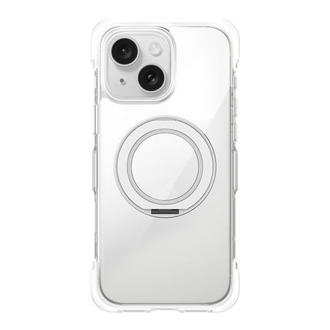 Vacuum-Sealed Transparent Airbag Magnetic Rotation Holder Acrylic Phone Case, For iPhone 16 Pro Max, For iPhone 16 Pro, For iPhone 16, For iPhone 15 Pro Max, For iPhone 15 Pro, For iPhone 15