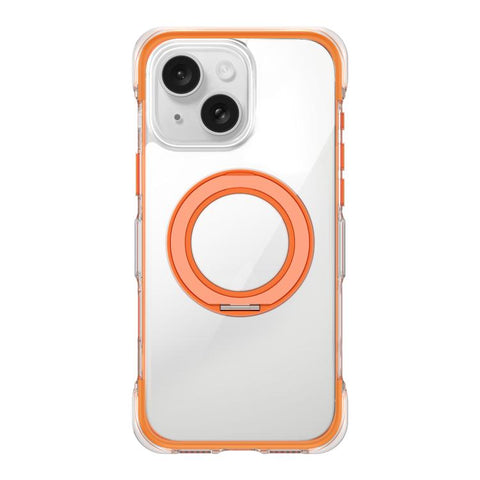 Vacuum-Sealed Transparent Airbag Magnetic Rotation Holder Acrylic Phone Case, For iPhone 16 Pro Max, For iPhone 16 Pro, For iPhone 16, For iPhone 15 Pro Max, For iPhone 15 Pro, For iPhone 15