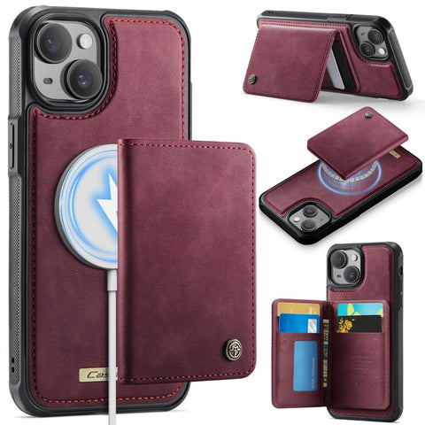 CaseMe Me80 Series Detachable Wallet Magnetic RFID Vegan Leather Phone Case, For iPhone 15 Pro Max, For iPhone 15 Pro, For iPhone 15 Plus / 14 Plus, For iPhone 15, For iPhone 14, For iPhone 14 Pro, For iPhone 14 Pro Max, For iPhone 13 Pro Max          ...