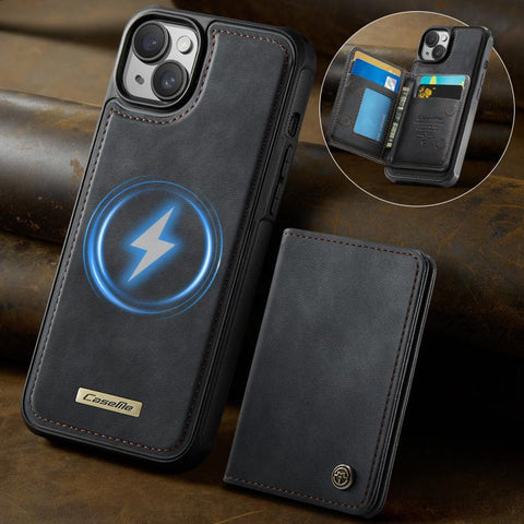CaseMe Me80 Series Detachable Wallet Magnetic RFID Vegan Leather Phone Case, For iPhone 13, For iPhone 12 / 12 Pro, For iPhone 12 Pro Max, For iPhone 11 Pro Max, For iPhone 11, For iPhone 11 Pro