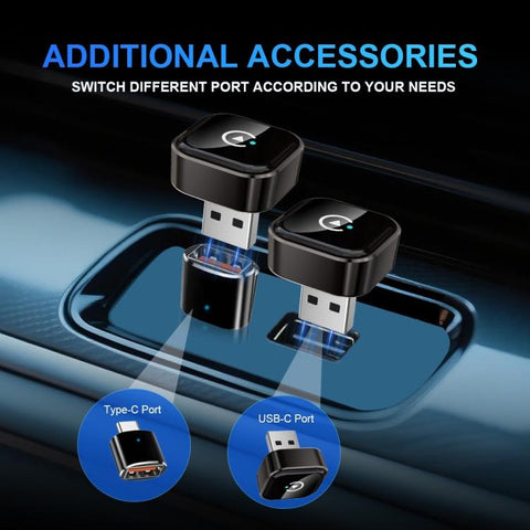M62 Built-in CarPlay / Android Auto Wired to Wireless Converter 2 in 1 AI Box Wireless Car Adapter, M62