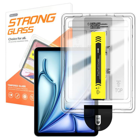 Easy Install Box Dust-Free HD Curved Edge Anti-Fingerprint Tempered Glass Tablet Film, For iPad Air 13 2026 / 2025 / 2024, For iPad Air 11 2026 / 2025 / 2024, For iPad Pro 13 2025 / 2024, For iPad Pro 11 2025 / 2024, For iPad 2025 / 2022               ...