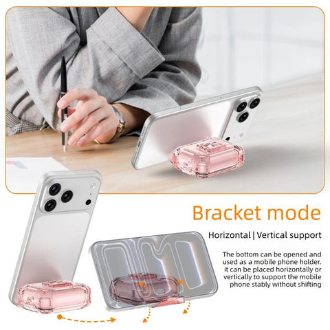 Transparent Snap Lock Shockproof TPU Earphone Cover with Carabiner, For AirPods Pro 3