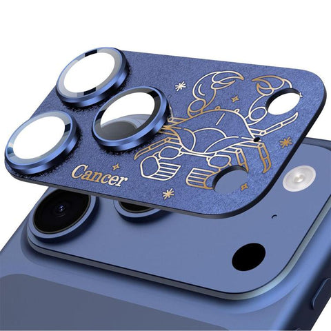 For iPhone 17 Pro Twelve Constellations Armor Integrated Full-Coverage Frosted Metal Camera Lens Film, Scorpio, Libra, Aquarius, Gemini, Pisces, Leo, Sagittarius, Capricorn, Cancer, Taurus, Virgo, Aries