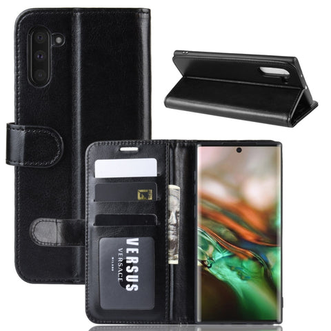 R64 Texture Single Fold Horizontal Flip Leather Case for Galaxy Note 10, with Holder & Card Slots & Wallet, For Galaxy Note 10