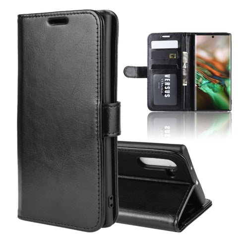 R64 Texture Single Fold Horizontal Flip Leather Case for Galaxy Note 10, with Holder & Card Slots & Wallet, For Galaxy Note 10