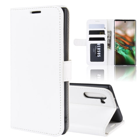 R64 Texture Single Fold Horizontal Flip Leather Case for Galaxy Note 10, with Holder & Card Slots & Wallet, For Galaxy Note 10