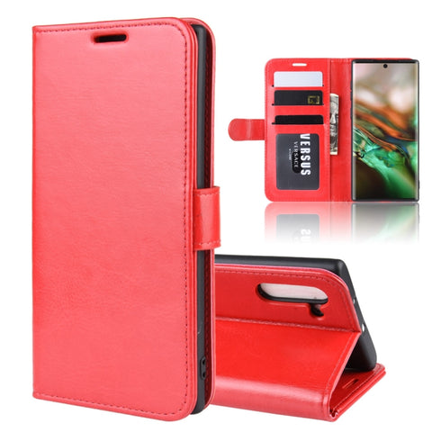 R64 Texture Single Fold Horizontal Flip Leather Case for Galaxy Note 10, with Holder & Card Slots & Wallet, For Galaxy Note 10