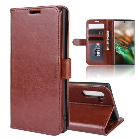 R64 Texture Single Fold Horizontal Flip Leather Case for Galaxy Note 10, with Holder & Card Slots & Wallet, For Galaxy Note 10