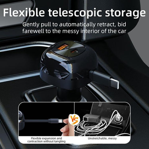 K10 Multi Port Fast Charging Cigarette Lighter PD 20W QC3.0 Dual Output Car Charger