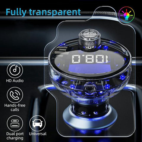 C10 USB / Type-C Multifunctional Car MP3 Player BT Hands-Free FM Transmitter Car Charger, C10