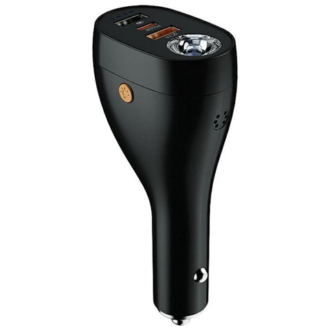A13 Multifunctional QC3.0 Car Charger Safety Hammer Seatbelt Cutter with LED Flashlight, A13
