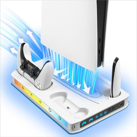 Game Console Cooling Fan Base Charger Stand For Sony PlayStation 5 Pro / 5 Slim / 5