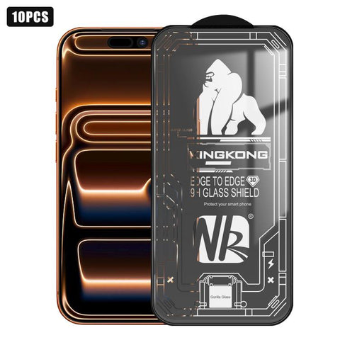 10pcs 3D Large Arc Edge Electroplated Explosion-Proof Scratch-Resistant Full-Screen HD Tempered Glass Film, For iPhone 18 Pro / 17 Pro, For iPhone 18 Pro Max / 17 Pro Max, For iPhone 17, For iPhone Air, For iPhone 16 Pro Max, For iPhone 16 Pro         ...