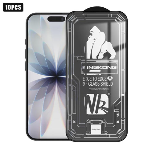 10pcs 3D Large Arc Edge Electroplated Explosion-Proof Scratch-Resistant Full-Screen HD Tempered Glass Film, For iPhone 18 Pro / 17 Pro, For iPhone 18 Pro Max / 17 Pro Max, For iPhone 17, For iPhone Air, For iPhone 16 Pro Max, For iPhone 16 Pro         ...